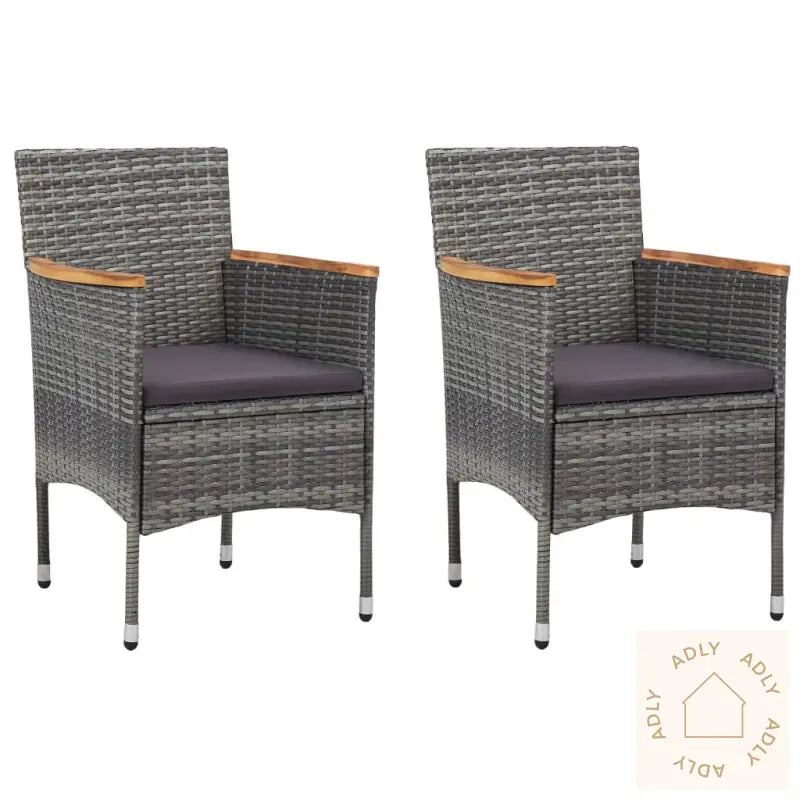 Utendørs Spisestue 3 Deler Grå