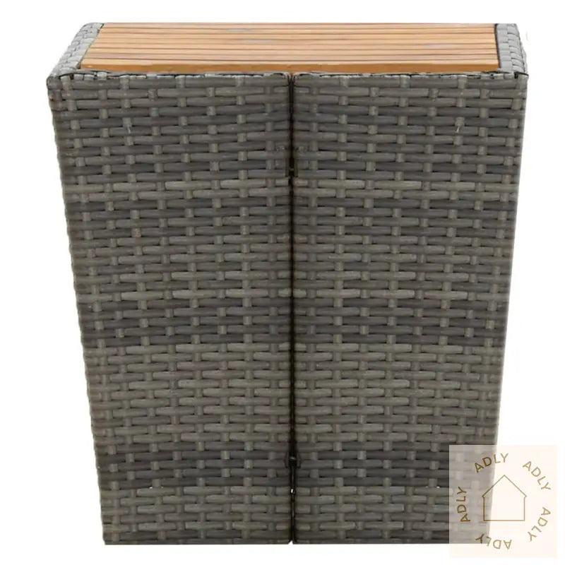 Bistrosett 3 Deler Polyrotting Og Akasie Grå