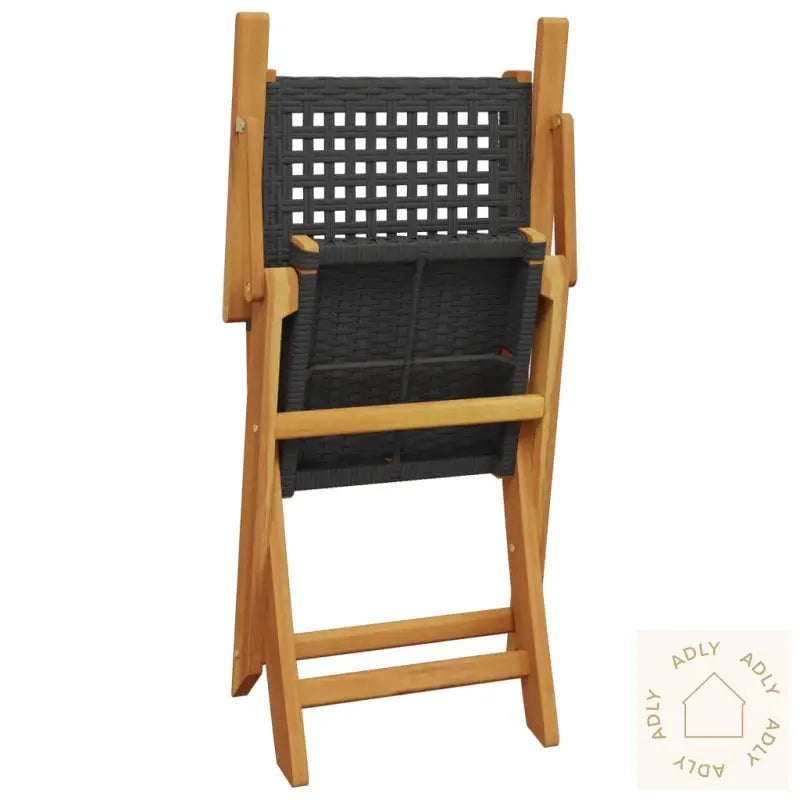 Hagespisegruppe 5 Deler Svart Polyrotting Og Heltre