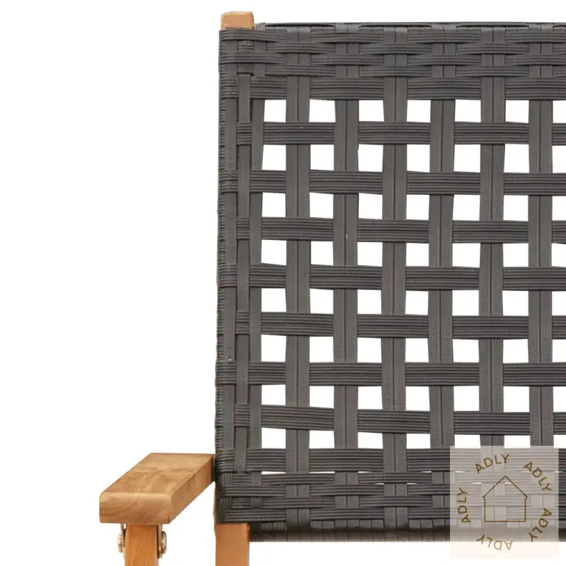 Hagespisegruppe 5 Deler Svart Polyrotting Og Heltre