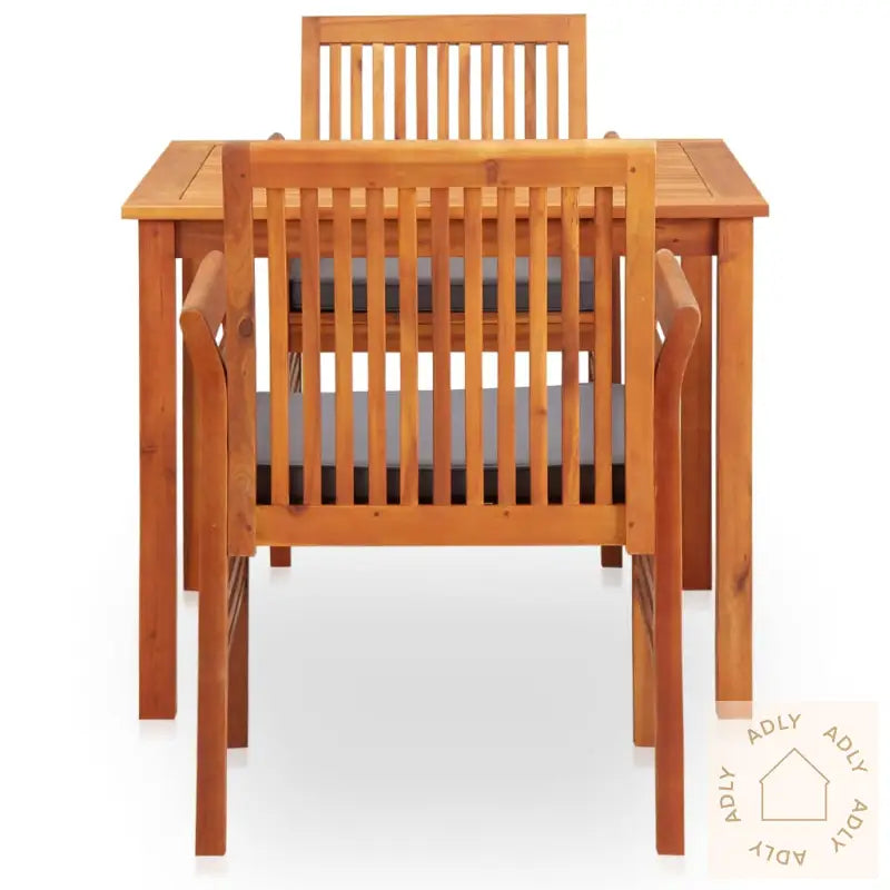 Utendørs Spisestue Med Puter 3 Deler Heltre Akasie