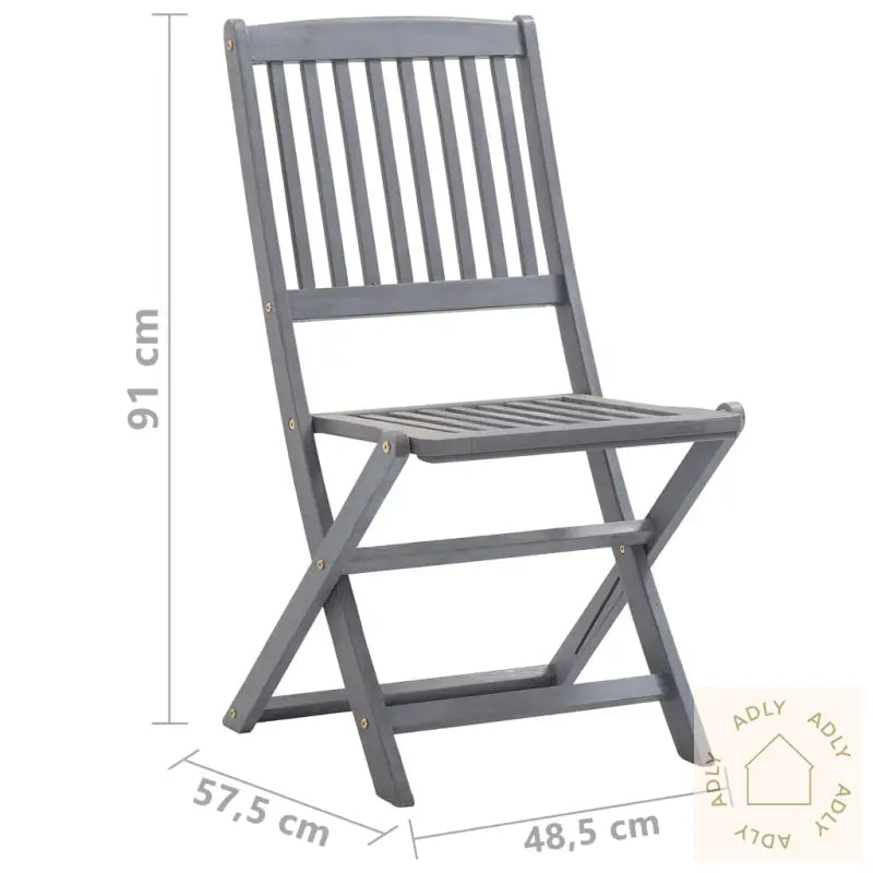 Utendørs Spisestue 9 Deler Heltre Akasie Grå