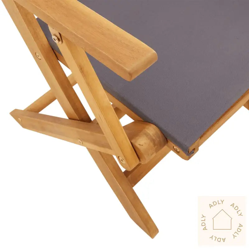 Hagespisegruppe 5 Deler Antrasitt Stoff Og Heltre