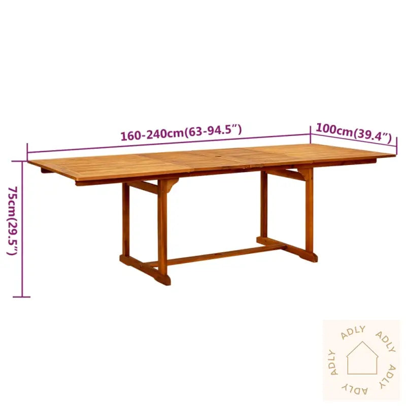 Utendørs Spisestue 7 Deler Heltre Akasie