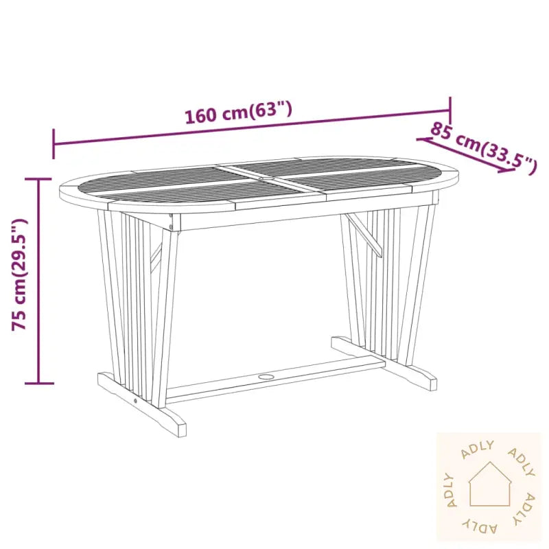 Utendørs Spisestue 5 Deler Heltre Eukalyptus