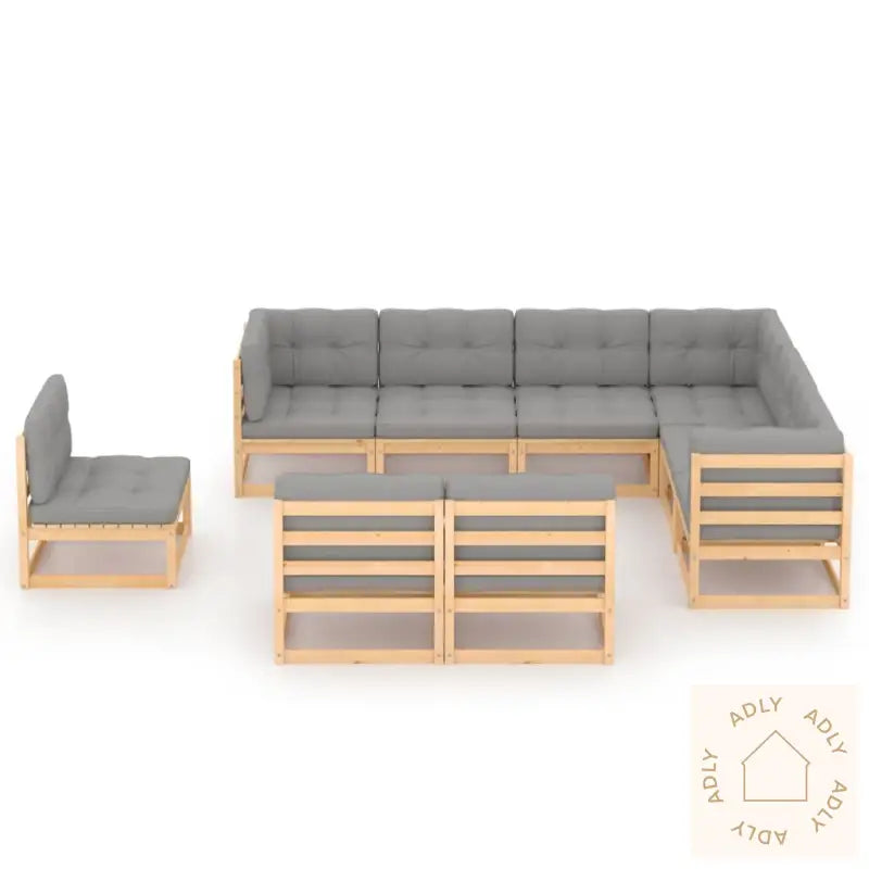 Hagesofagruppe Med Puter 9 Deler Heltre Furu
