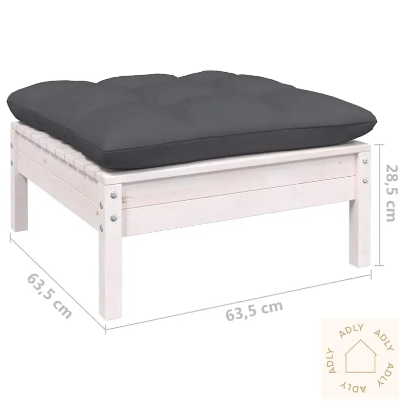 Hagesofagruppe Med Puter 7 Deler Hvit Heltre Furu
