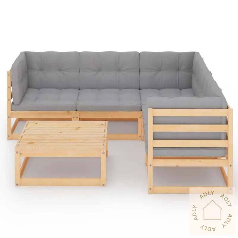 Hagesofagruppe Med Puter 6 Deler Heltre Furu