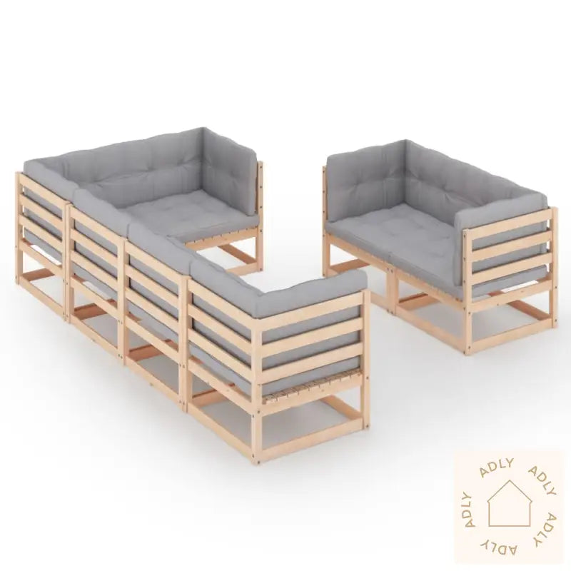 Hagesofagruppe Med Puter 7 Deler Heltre Furu