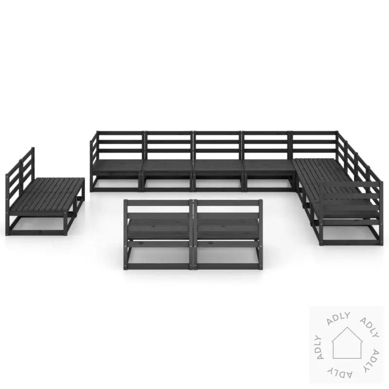 Hagesofagruppe 12 Deler Svart Heltre Furu