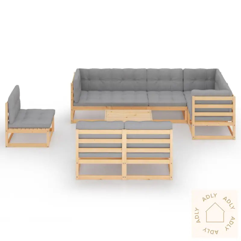 Hagesofagruppe Med Puter 9 Deler Heltre Furu