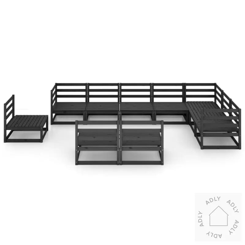 Hagesofagruppe 10 Deler Svart Heltre Furu