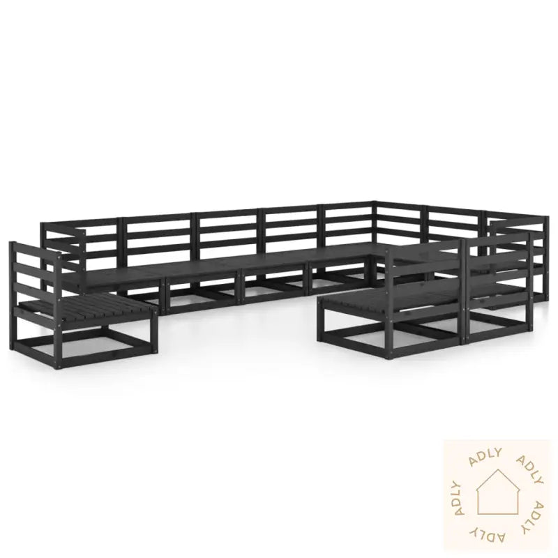 Hagesofagruppe 10 Deler Svart Heltre Furu