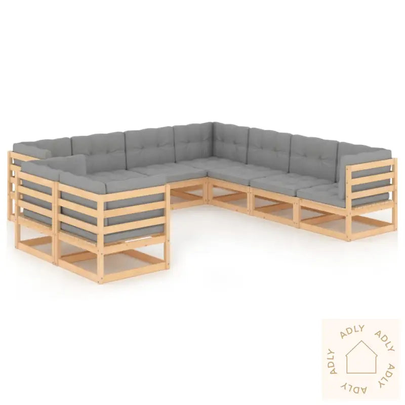 Hagesofagruppe Med Puter 9 Deler Heltre Furu