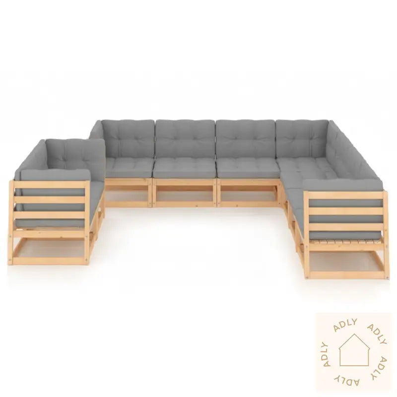 Hagesofagruppe Med Puter 9 Deler Heltre Furu