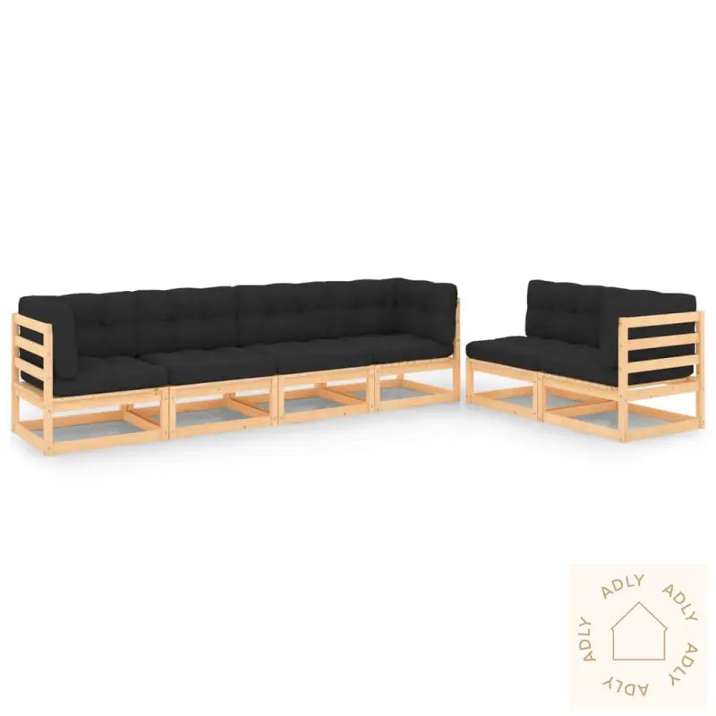Hagesofagruppe Med Puter 6 Deler Heltre Furu