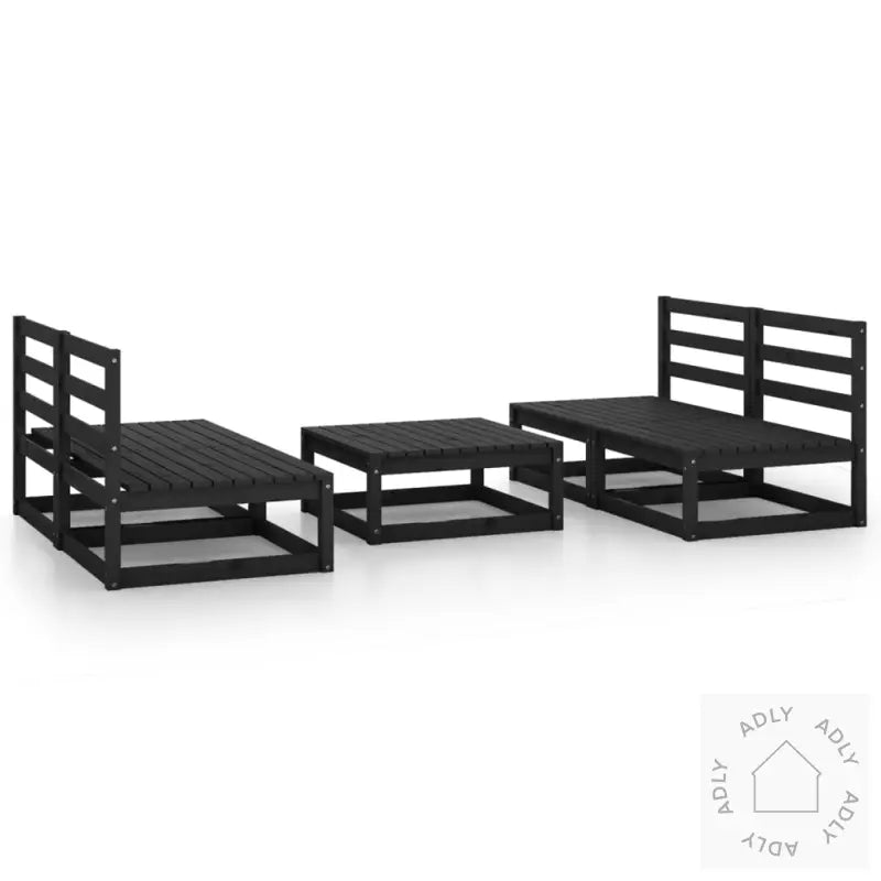 Hagesofagruppe 5 Deler Svart Heltre Furu