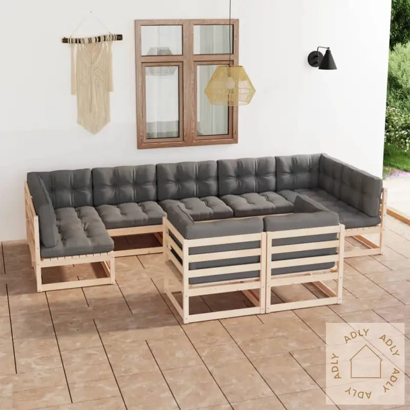 Hagesofagruppe Med Puter 9 Deler Heltre Furu