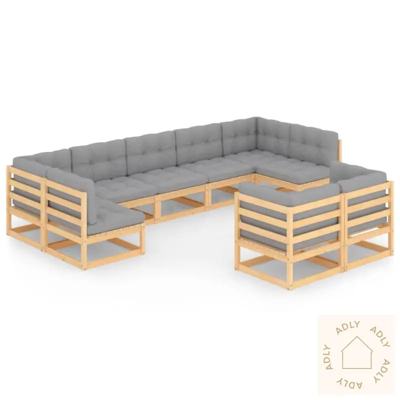 Hagesofagruppe Med Puter 9 Deler Heltre Furu