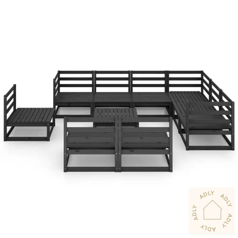 Hagesofagruppe 10 Deler Svart Heltre Furu