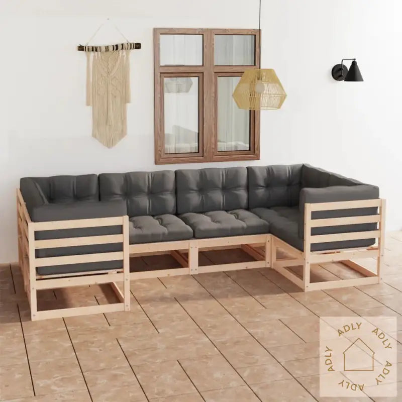 Hagesofagruppe Med Puter 6 Deler Heltre Furu