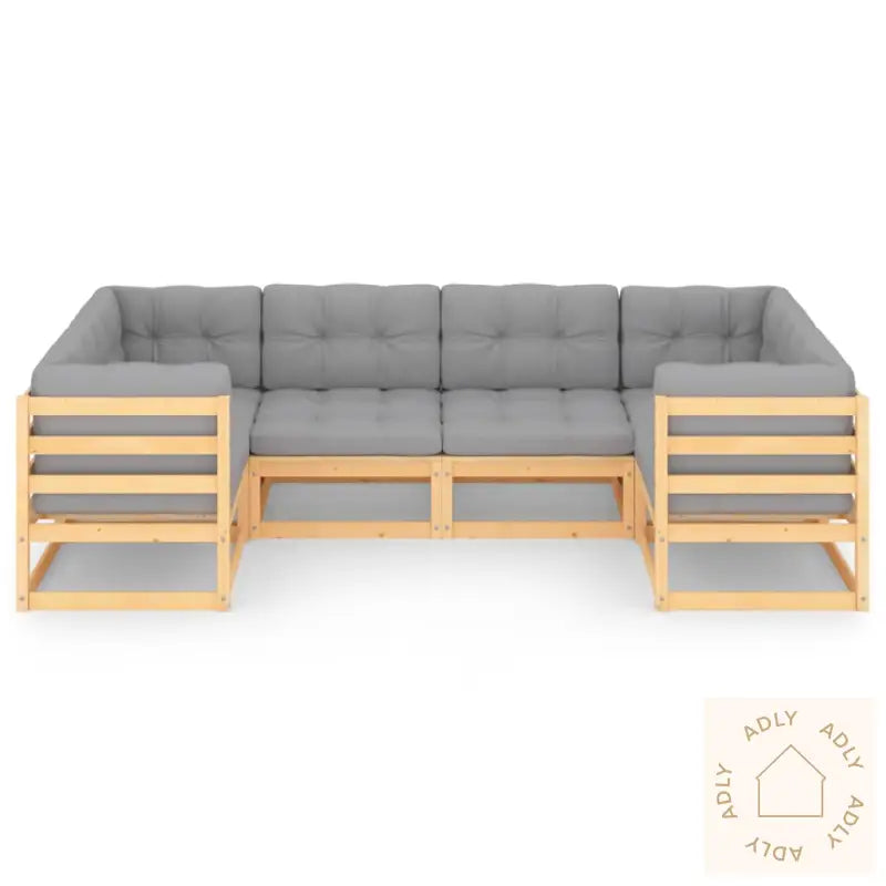 Hagesofagruppe Med Puter 6 Deler Heltre Furu