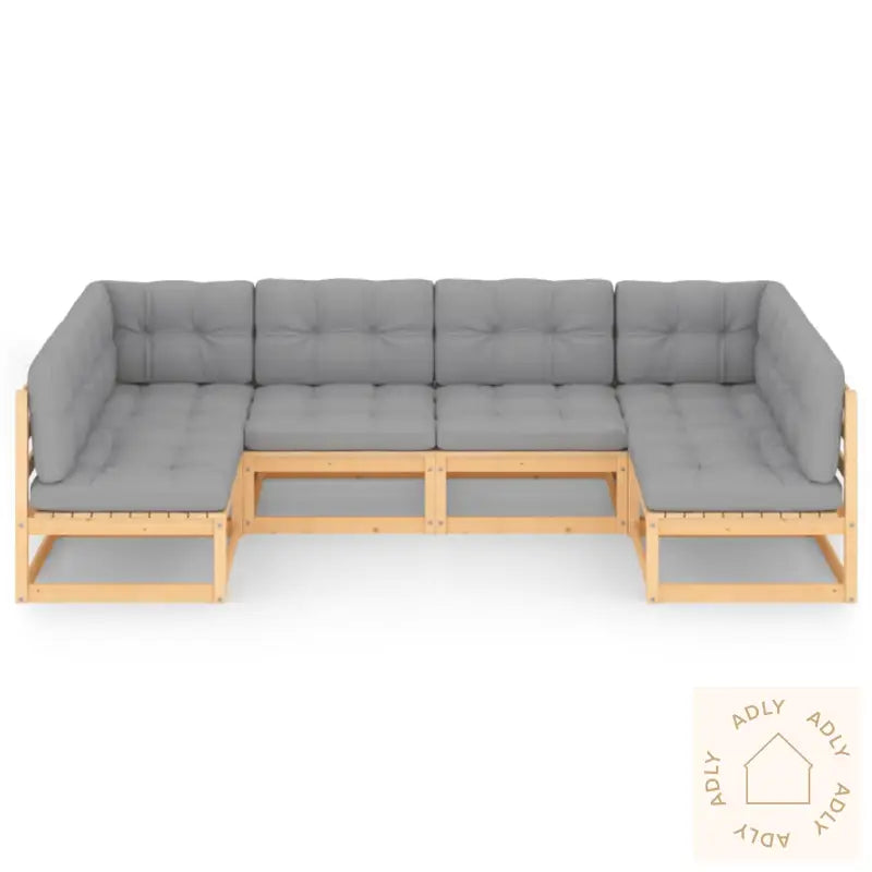 Hagesofagruppe Med Puter 6 Deler Heltre Furu