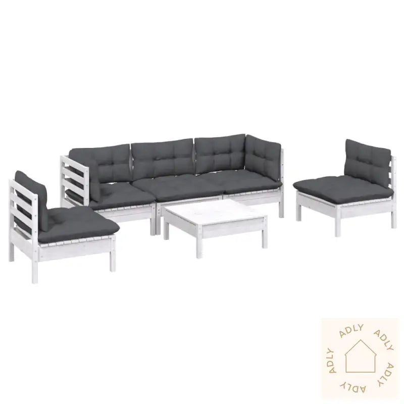 Hagesofagruppe Med Puter 6 Deler Heltre Furu