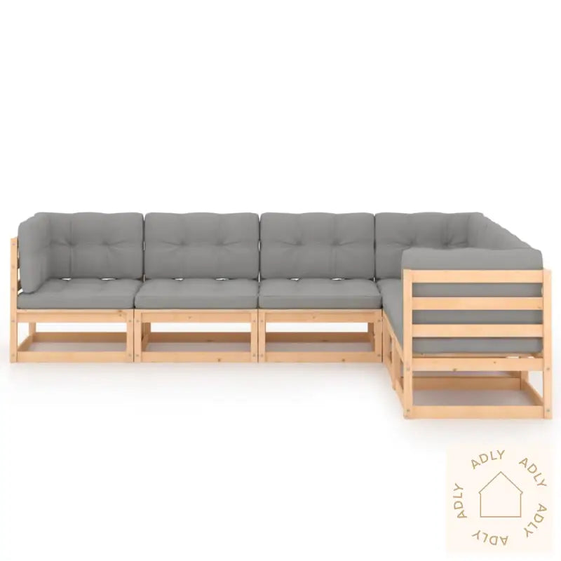 Hagesofagruppe Med Puter 6 Deler Heltre Furu