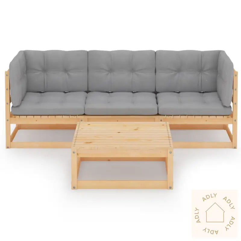 Hagesofagruppe Med Puter 4 Deler Heltre Furu