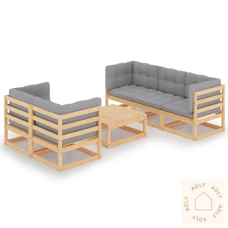 Hagesofagruppe Med Puter 6 Deler Heltre Furu
