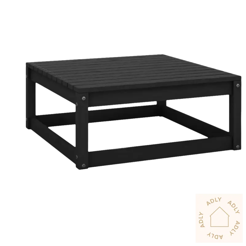 Square svart heltre furu coffee table for hagemøbler og møbler til hjemmet