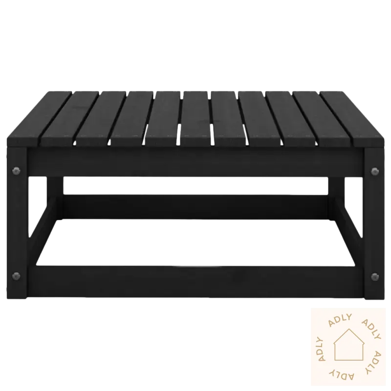Black trelakkert heltre furu hagemøbler coffee table for koselig uteplass