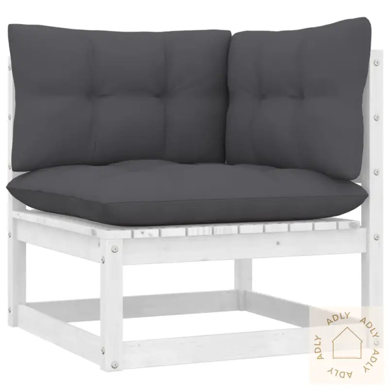 Hagesofagruppe Med Puter 9 Deler Hvit Heltre Furu