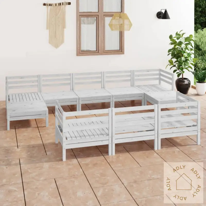 Hagesofagruppe 10 Deler Hvit Heltre Furu