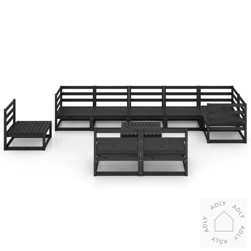 Hagesofagruppe 10 Deler Svart Heltre Furu