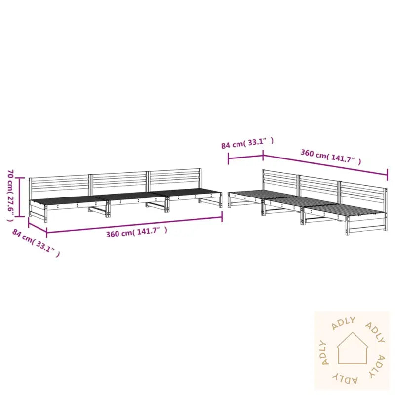 Hagesofagruppe 6 Deler Hvit Heltre Furu