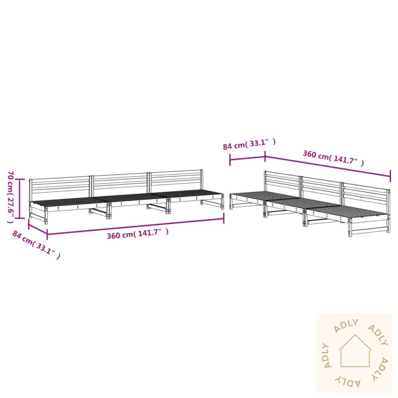 Hagesofagruppe 6 Deler Svart Heltre Furu