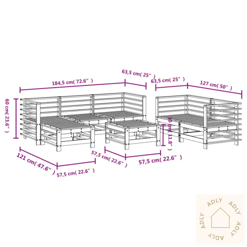 Hagesofagruppe 7 Deler Hvit Heltre Furu