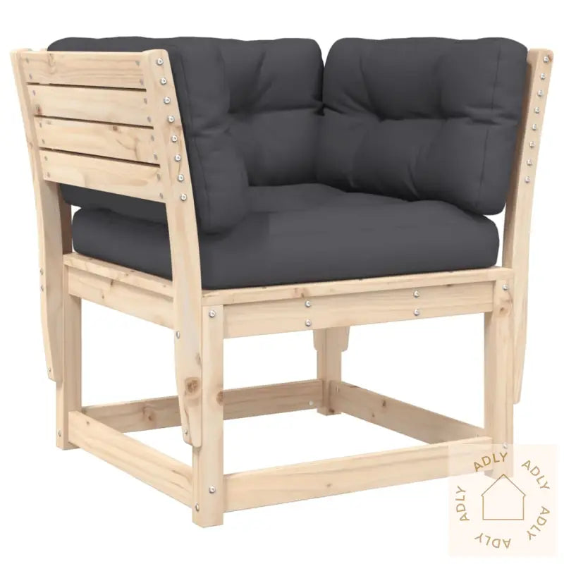 Hagesofa Med Armlener Og Puter Heltre Furu
