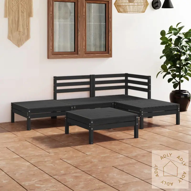 Hagesofagruppe 5 Deler Svart Heltre Furu