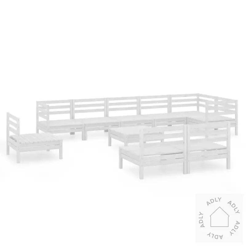 Hagesofagruppe 10 Deler Hvit Heltre Furu