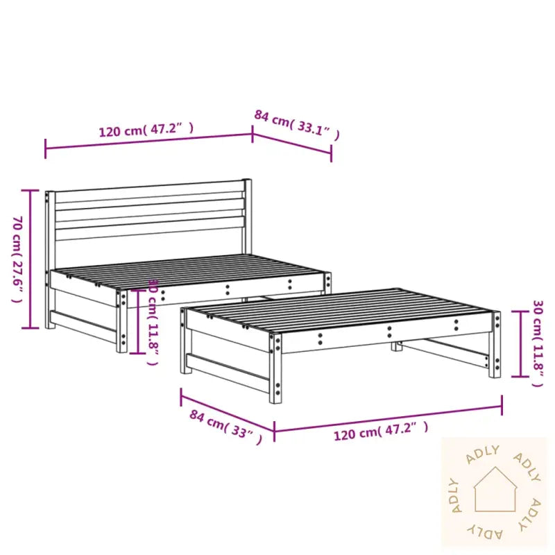 Hagesofagruppe 2 Deler Hvit Heltre Furu