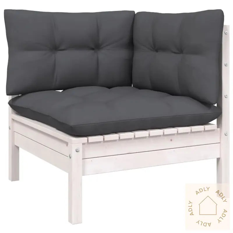 Hagesofagruppe Med Puter 9 Deler Hvit Heltre Furu