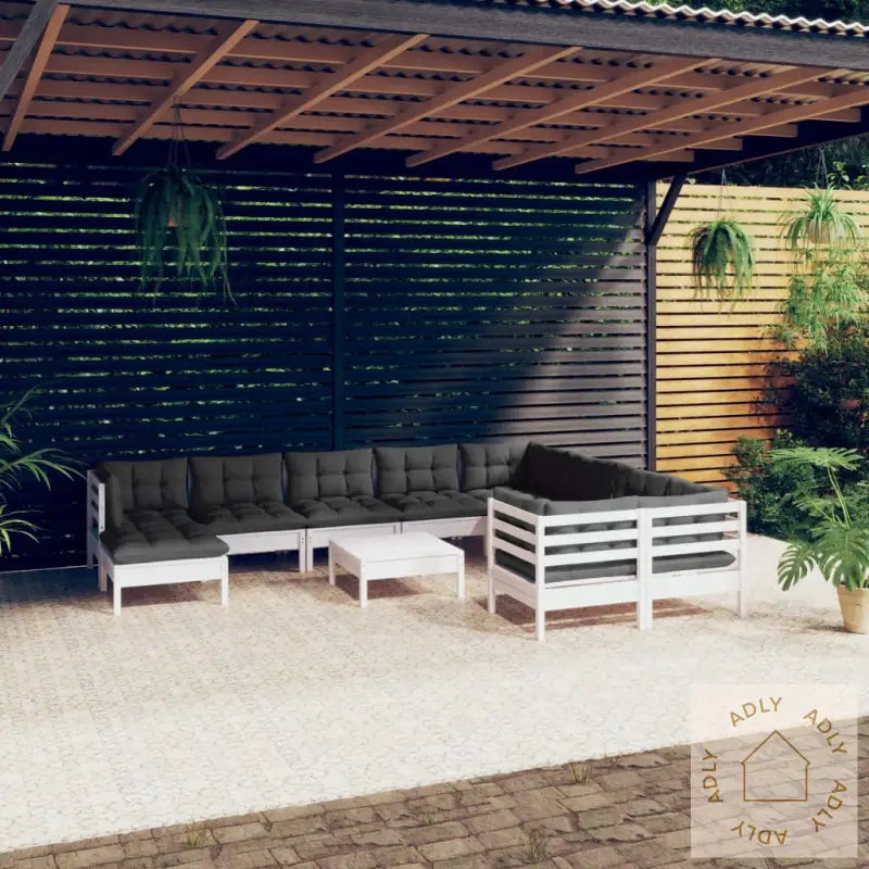 Utendørs patio møbelsett i heltre furu perfekt for terrasse og uteplass
