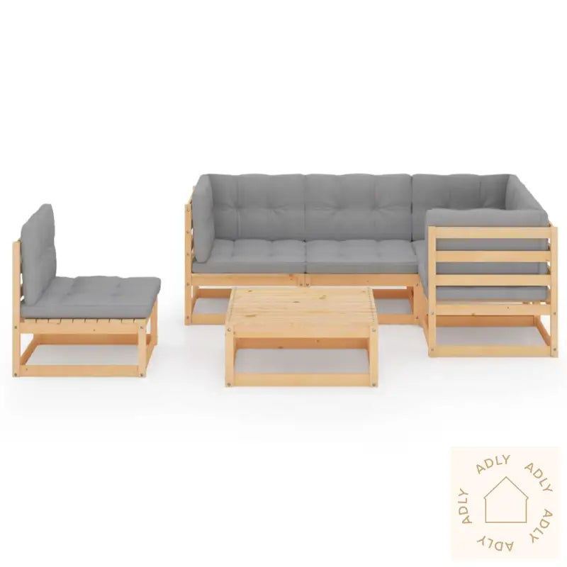 Hagesofagruppe Med Puter 6 Deler Heltre Furu
