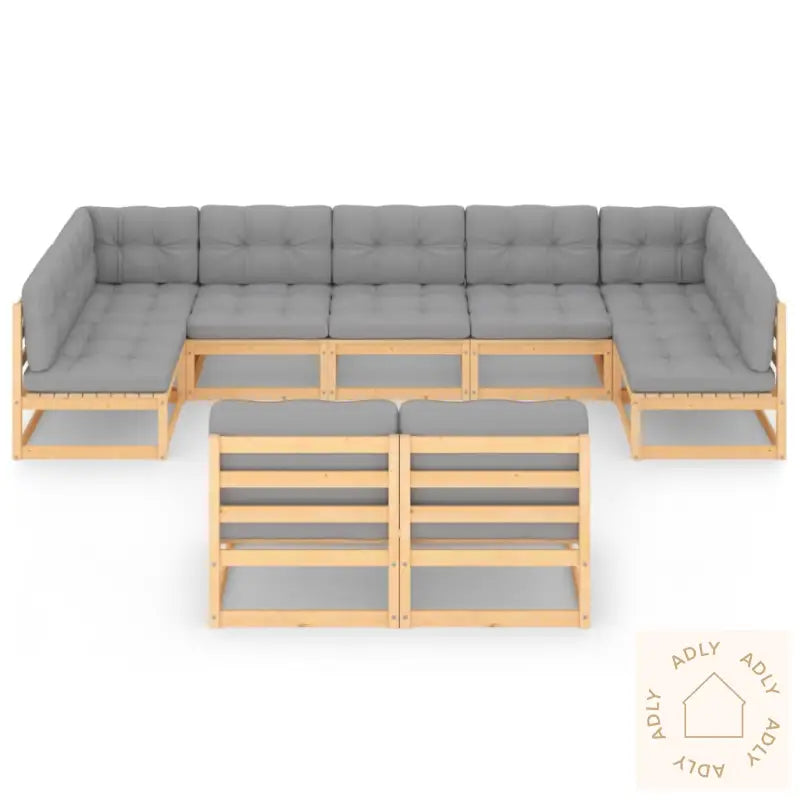 Hagesofagruppe Med Puter 9 Deler Heltre Furu