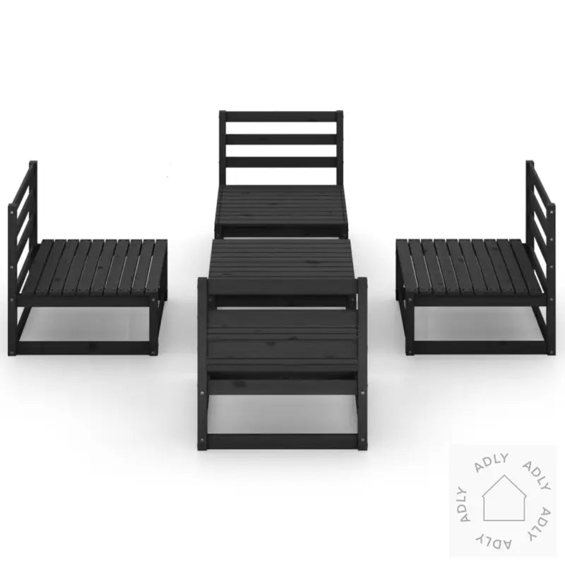 Hagesofagruppe 5 Deler Svart Heltre Furu