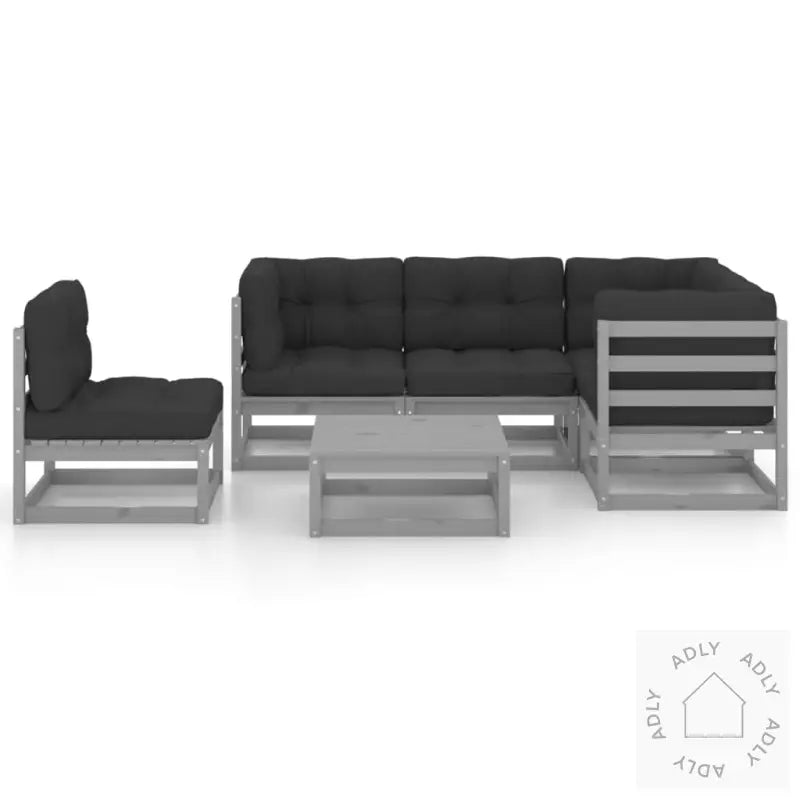 Hagesofagruppe Med Puter 6 Deler Heltre Furu