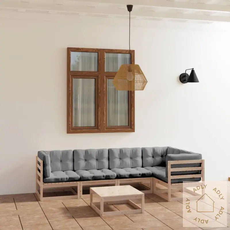 Hagesofagruppe Med Puter 6 Deler Heltre Furu